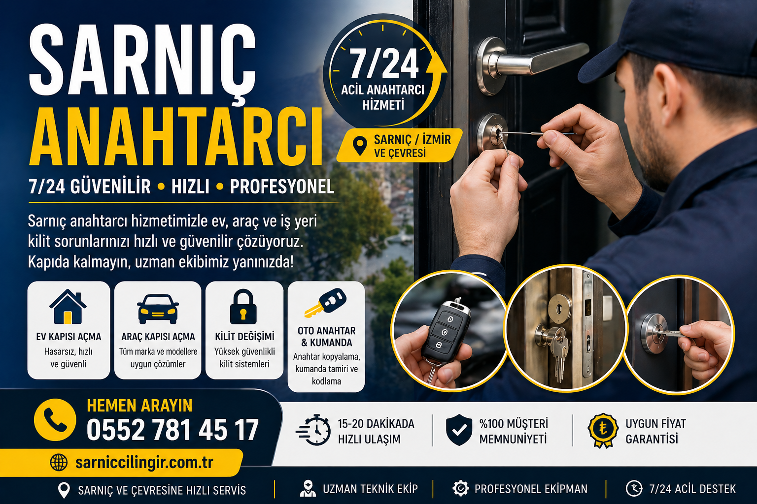Sarnıç Anahtarcı Servisi
